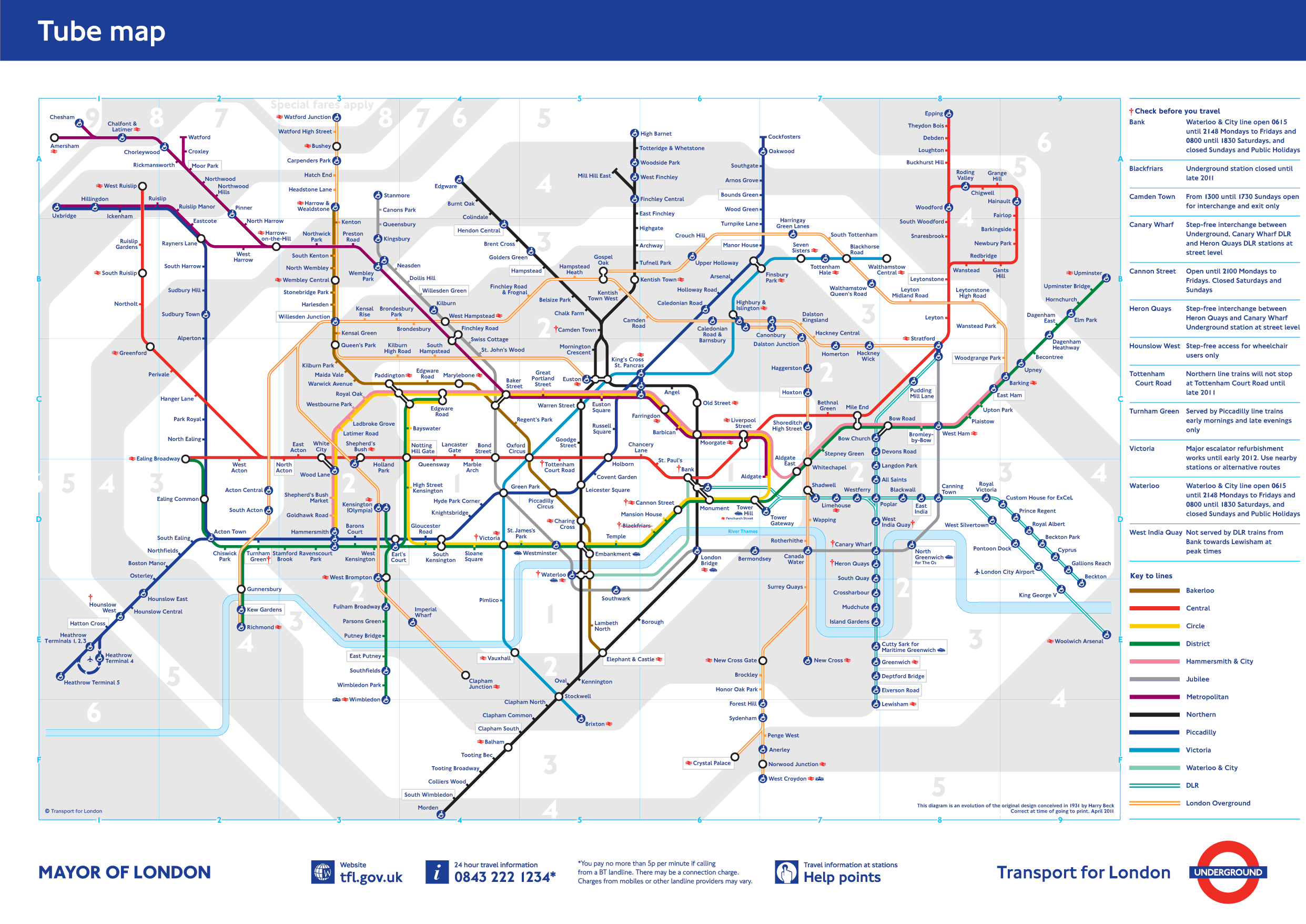 London Underground Map Fulham