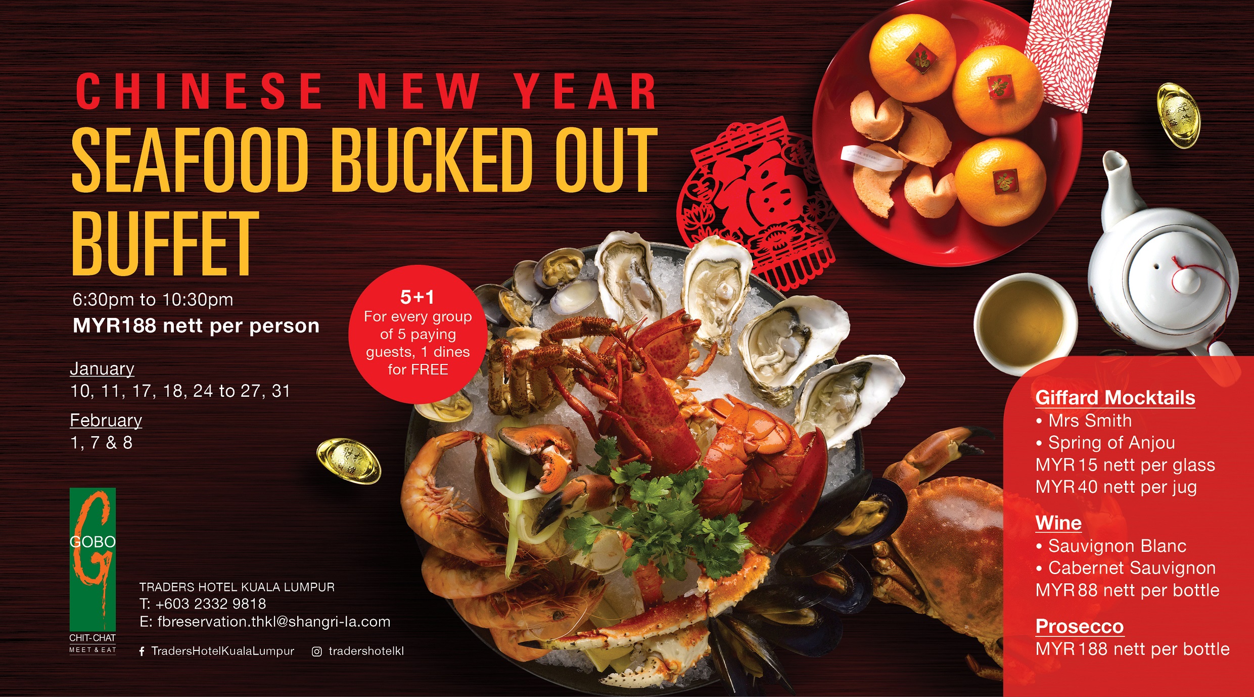 Chinese New Year Seafood Bucked Out Buffet At Gobo Chit Chat